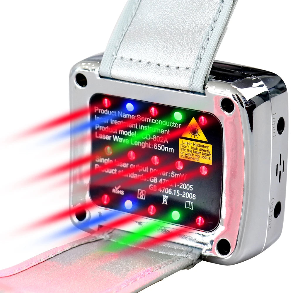 15 Laser 650nm Laser Therapy Wrist Watch LLLT for Diabetes Hypertension Cholesterol Treatment Laser Rhinitis Physiotherapy