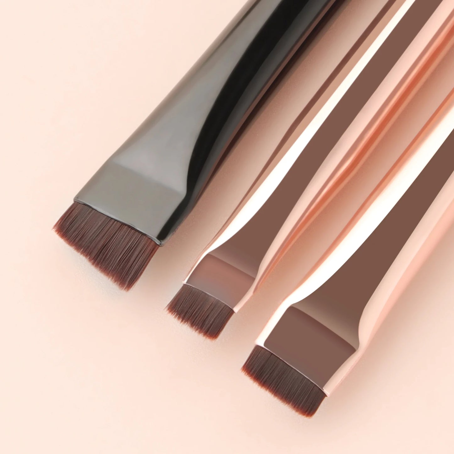 Makeup Brush Sets,3pcs Creative Portable Multifunctional Cosmetic Brush For Eyeline, Eyebrow And Lip