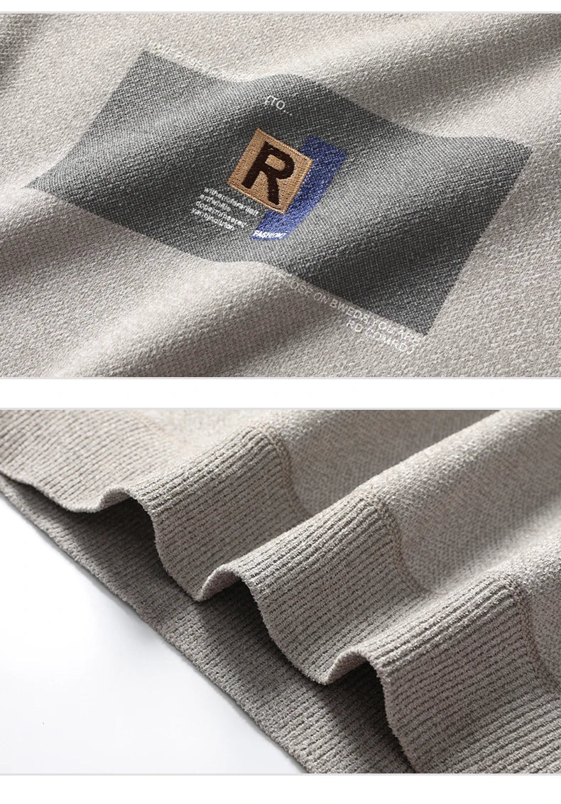 Men's Fleece Lined Pullovers Fashion Sweaters Autumn Winter Jumpers Fashion New Jersey Men's Clothes