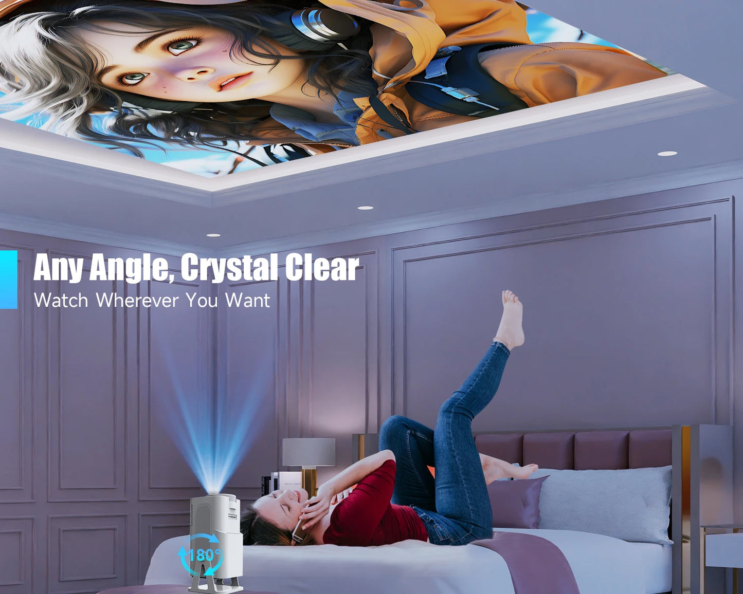 Magcubic Netflix Officially Licensed Android 13 HY320 NTV Mini Projector With Amlogic S950D4 1080P 500ANSI Dual WiFi BT5.2 Voice