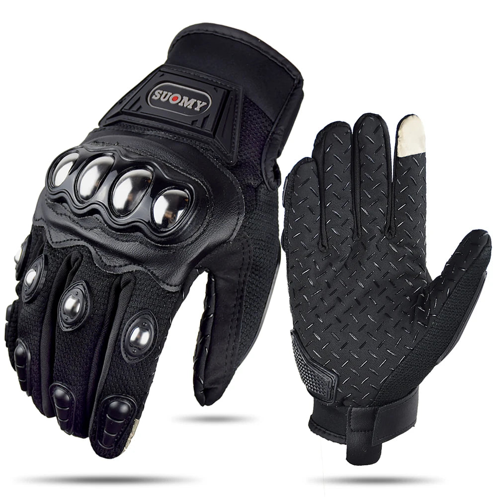 SUOMY Summer Full Finger Motorcycle Gloves Moto Luva Motocross Racing Gloves Motorbike Bicycle Cycling Riding Glove For Men Wome