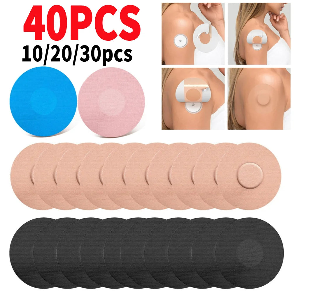 10/20/30/40PCS Waterproof Adhesive Patches Freestyle Sports Sensor Covers Overpatch Tape Set Anti Slip Breathable for Outdoor
