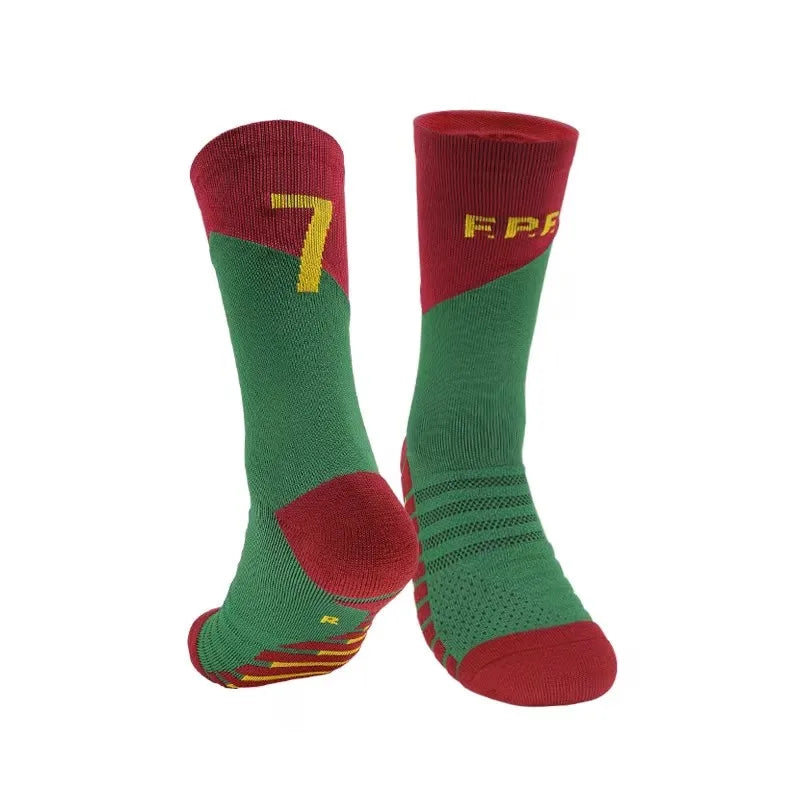 High Qality Number 30 7 Football Socks Adult Men Non-Slip Soccer Sports Outdoor Jog Running Cycling Fast-drying Breathable Sock
