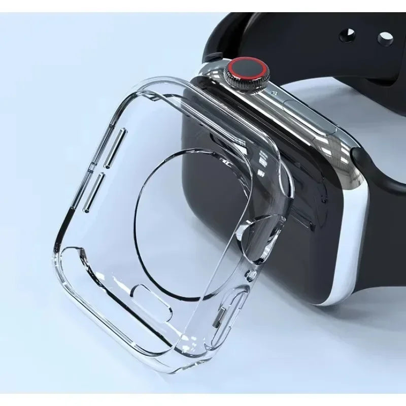 Clear Case For Apple Watch Series10 46mm 42mm 9 8 7 45mm 41mm No Screen Protector Full TPU Bumper Cover iWatch SE 6 5 4 44 40mm