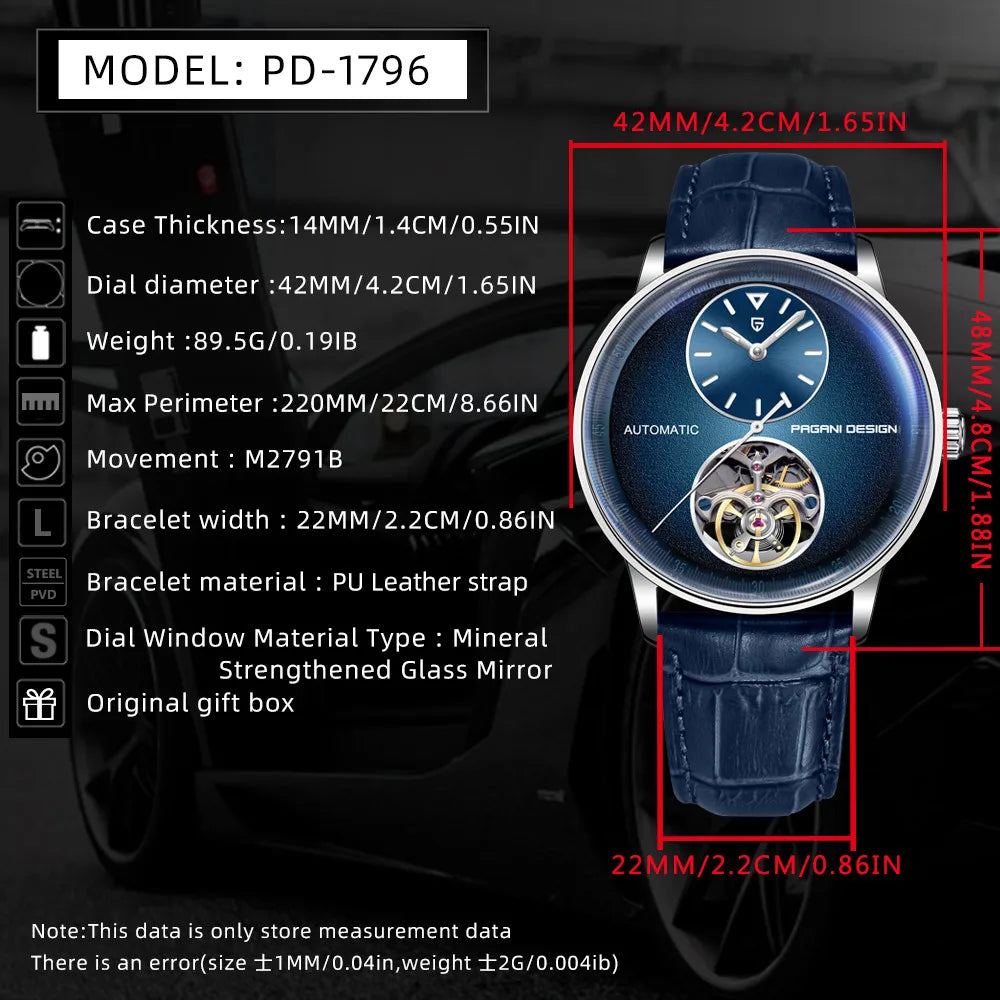 2025 PAGANI DESIGN New Simple Men Mechanical Watches Business Waterproof 100M Stainless Steel Automatic Luminous Watch for Men