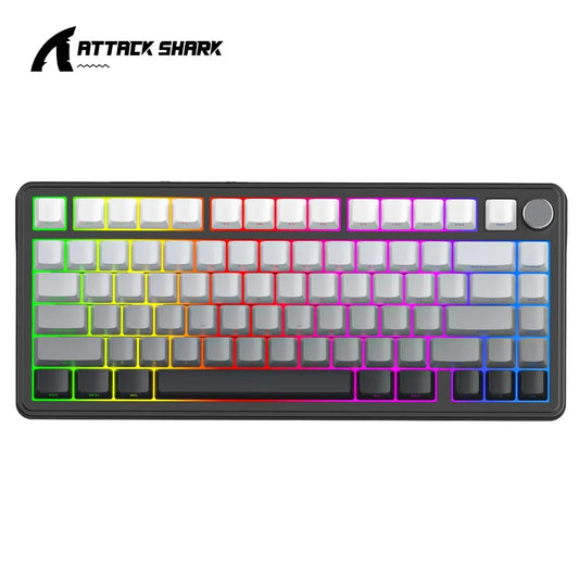 Attack Shark X85 Wireless Keyboard Game Mechanical Keyboard 75% RGB Tri-mode GASKET Structure Full-key Hot-swap Game Accessories