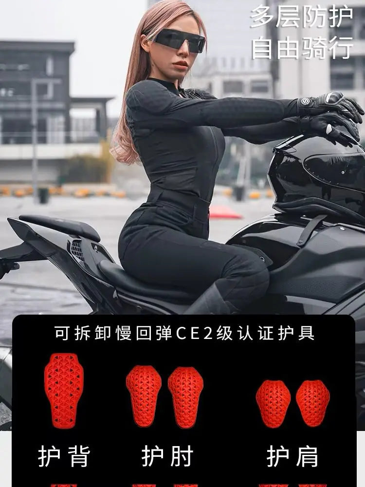 Women Motorcycle Jacket CE Approved Motorcycle Body Armor Summer Downhill Motorbike Protection Moto Racing Jacket Clothing