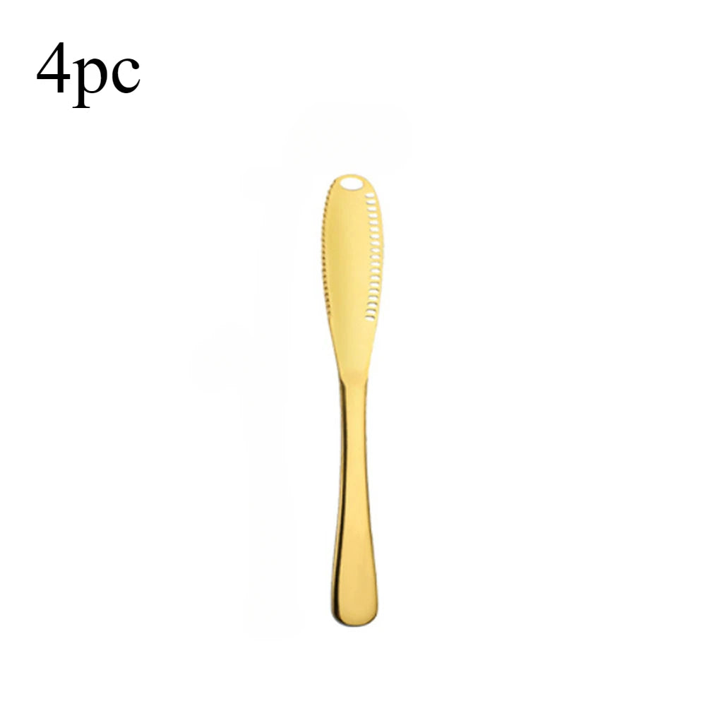 Stainless steel  butter knife cheese butter perforated knife mini spatula bread jam  knifes