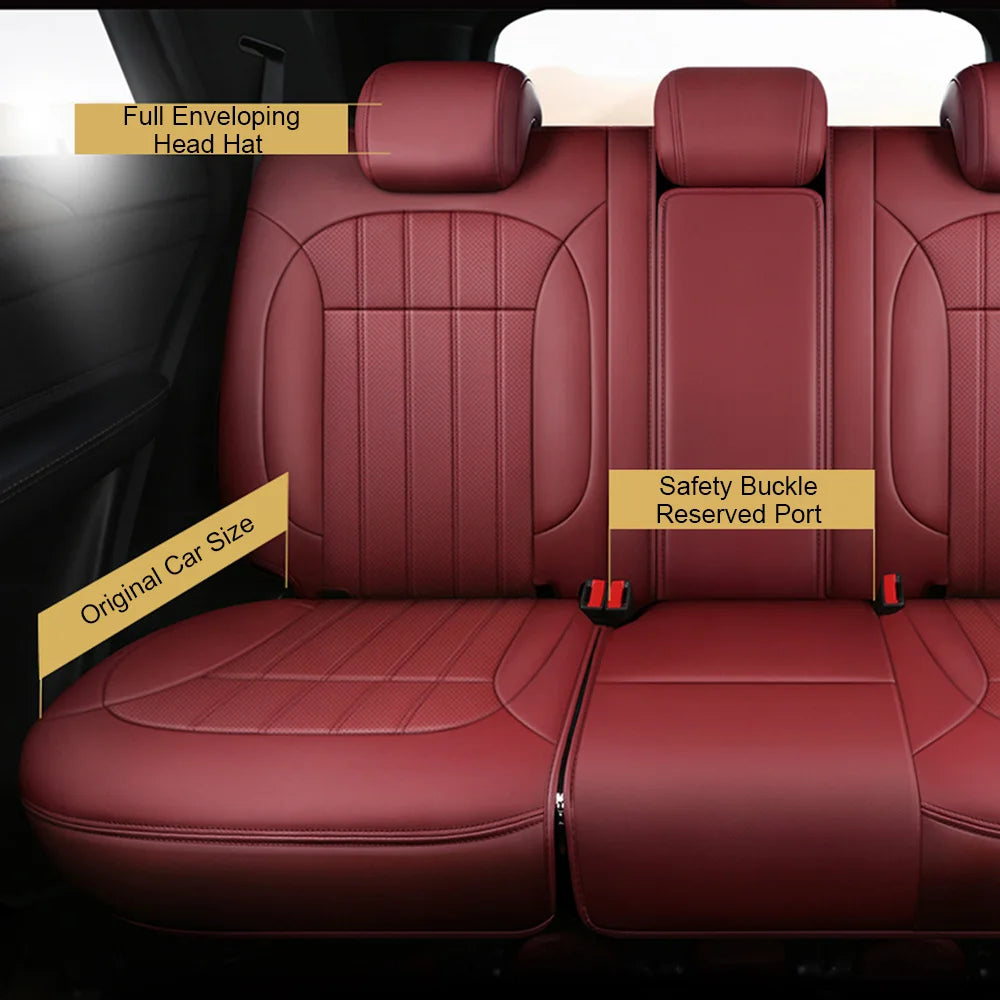 For Land Rover Range Rover Velar 2017 2018 2019 2020 Faux Leather Custom Car Seat Covers Full Set Interior Protector Accessories