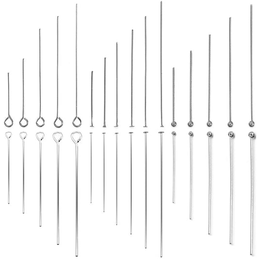 100Pcs/Lot Stainless Steel Headpin Diy Jewelry Accessories Earrings Beading Eye Pins Flat Head Pins For Jewelry Making Supplies