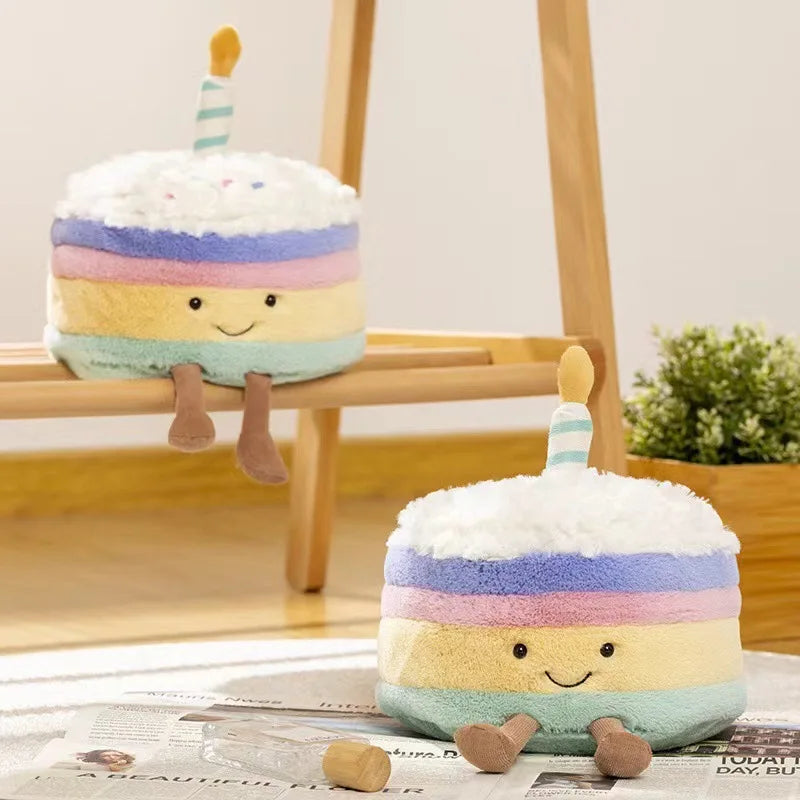 New Birthday Cake Jelly Cat Plush Toy Doll Cake Cloth Puppet Cute Fun Shop Soothing The Doll Valentine'S Festival Birthday Gift