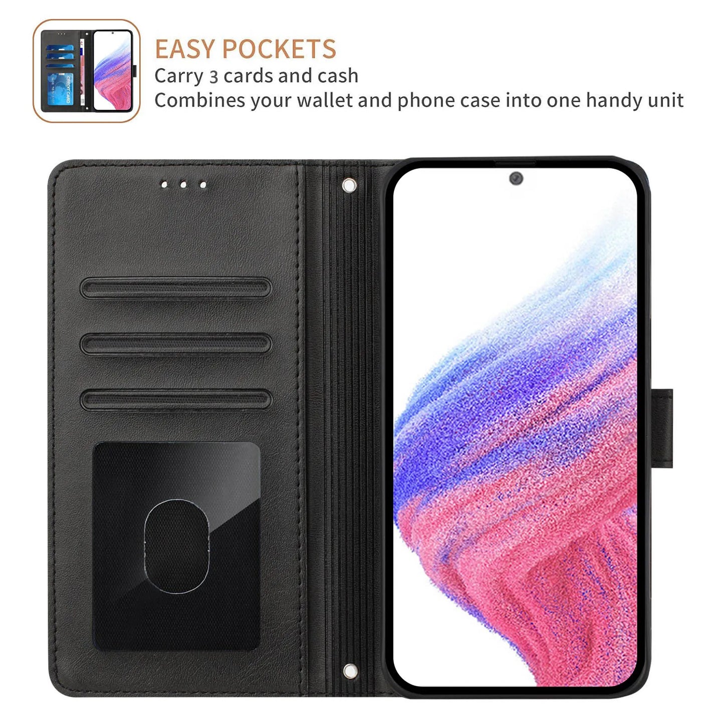 Flip Leather Case For Samsung Galaxy M62 M56 M55 M54 M53 M52 M36 M35 M34 M33 M32 M23 M15 M13 M12 M10s M10 M05 M04 Wallet Cover