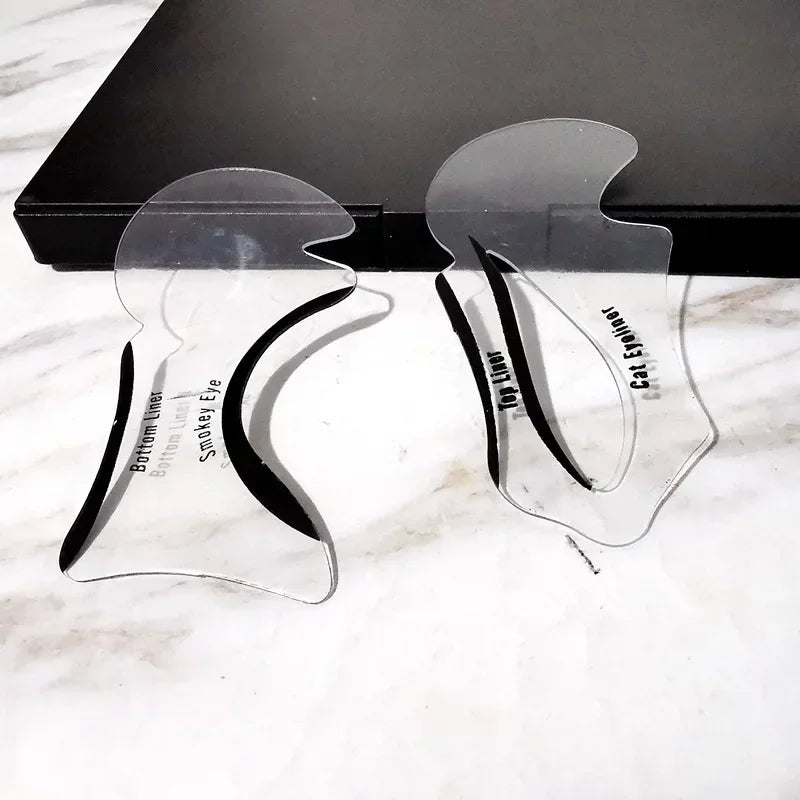 Eyeliner Stencils Winged Eyeliner Stencil Models Template Shaping Tools Eyebrows Template Card Eye Shadow Makeup Tool