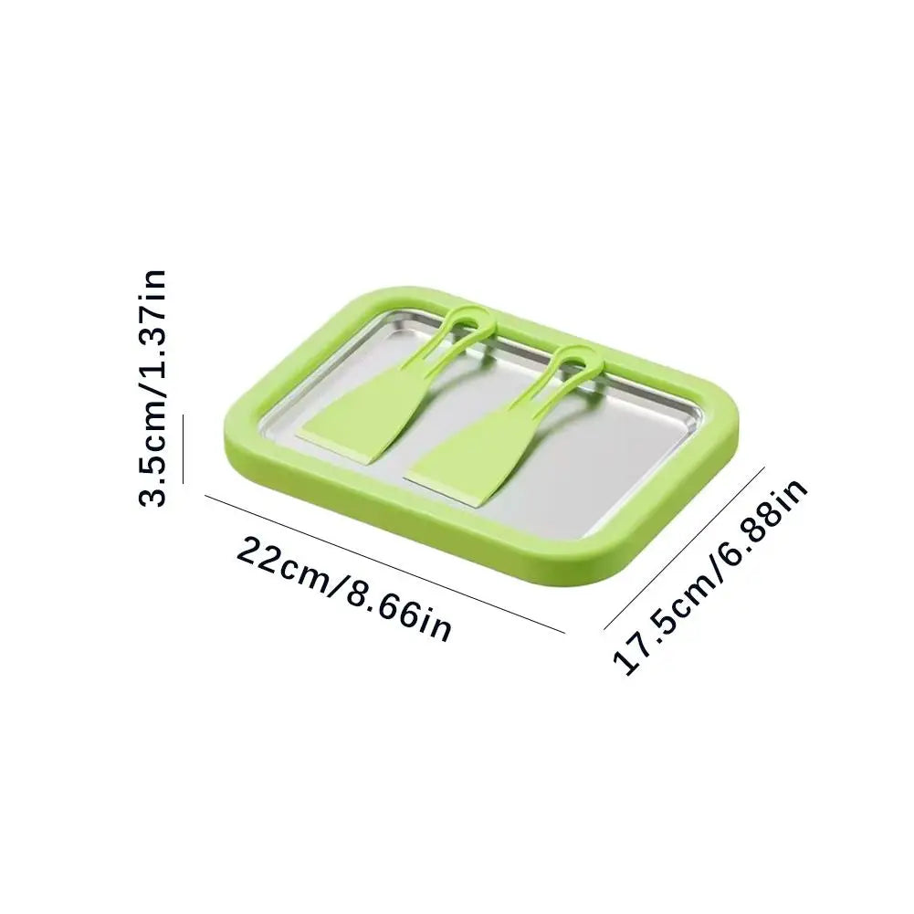 Multifunctional Rolled Ice Cream Maker - Cold Sweet Fried Ice Pan Tool DIY Household Frozen Yogurt Maker - For Homemade Dessert