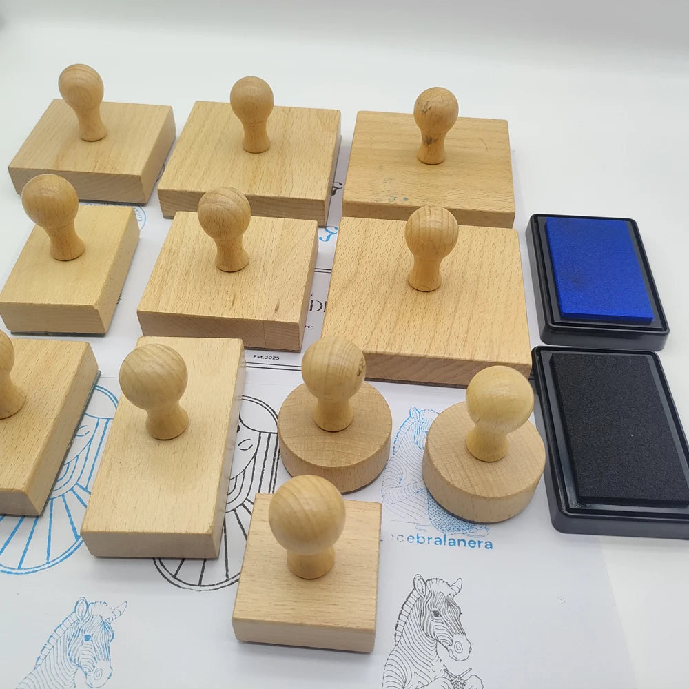 Custom Wooden Stamp Seal Personalized Logo Wedding Party Packaging Stamp Company Address&Name Self Inking Rubber Stamp Artwork