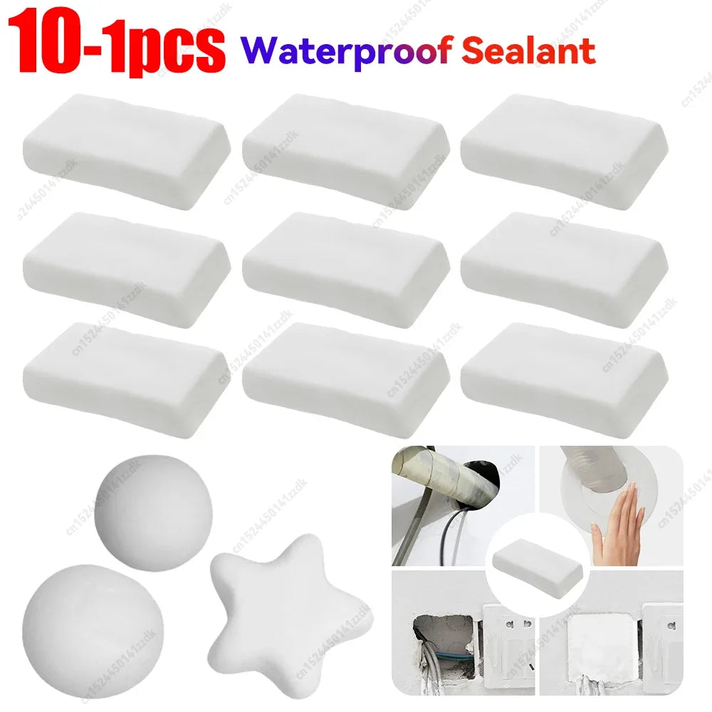 1-10pcs Waterproof Sealant Mastic Quick Mending Mud Duct Seal Repair Clay Fillers for Wall Hole Air Conditioning Hole Putty Mud