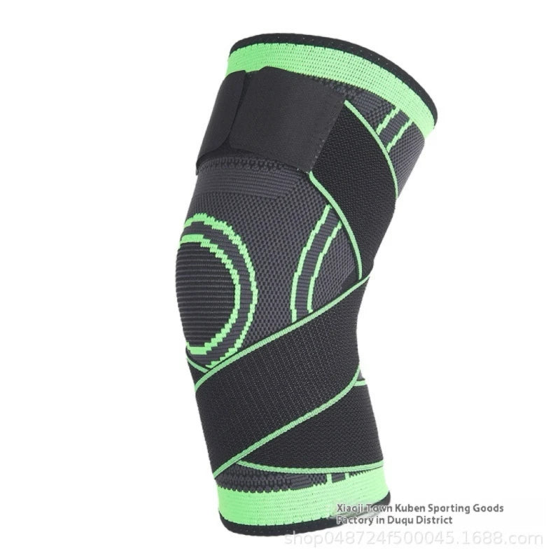 Cross-border Sports Compression Knitted Strap Nylon Knee Guard Men's and Women's Running Mountaineering Knee Guard