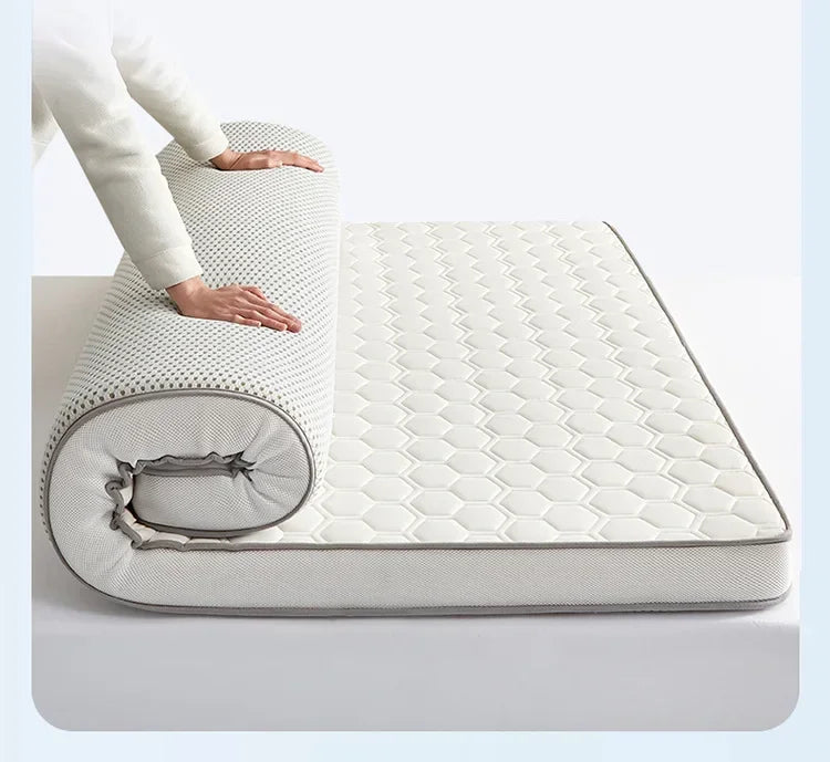 Breathable Antibacterial Cushion Mattress Toppers, Soft Fiber Bed Mattress, Comfortable Mattress, Quilt Mats Toppers Memory Foam