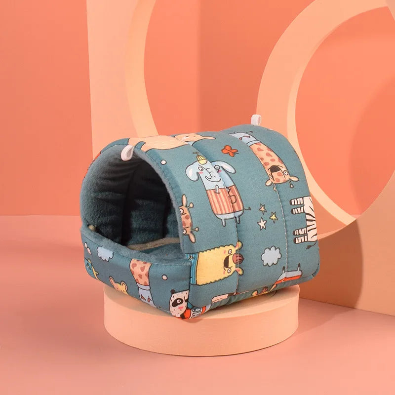 Soft Hamster House Rabbit Rodent Guinea Pig Rat Cage Nest Small Animal Sleeping Bed Winter Warm Cotton Mat Accessories Hedgehog