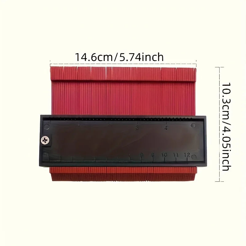 Ultimate contour measuring instrument, multifunctional plastic ruler, suitable for woodworking measurement
