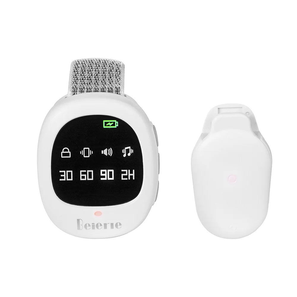 Baby Bedwetting Alarm Wireless Charging Wee Alarm Bedwetting Sensor for Kid Potty Training with Volume Vibration and Flash Light