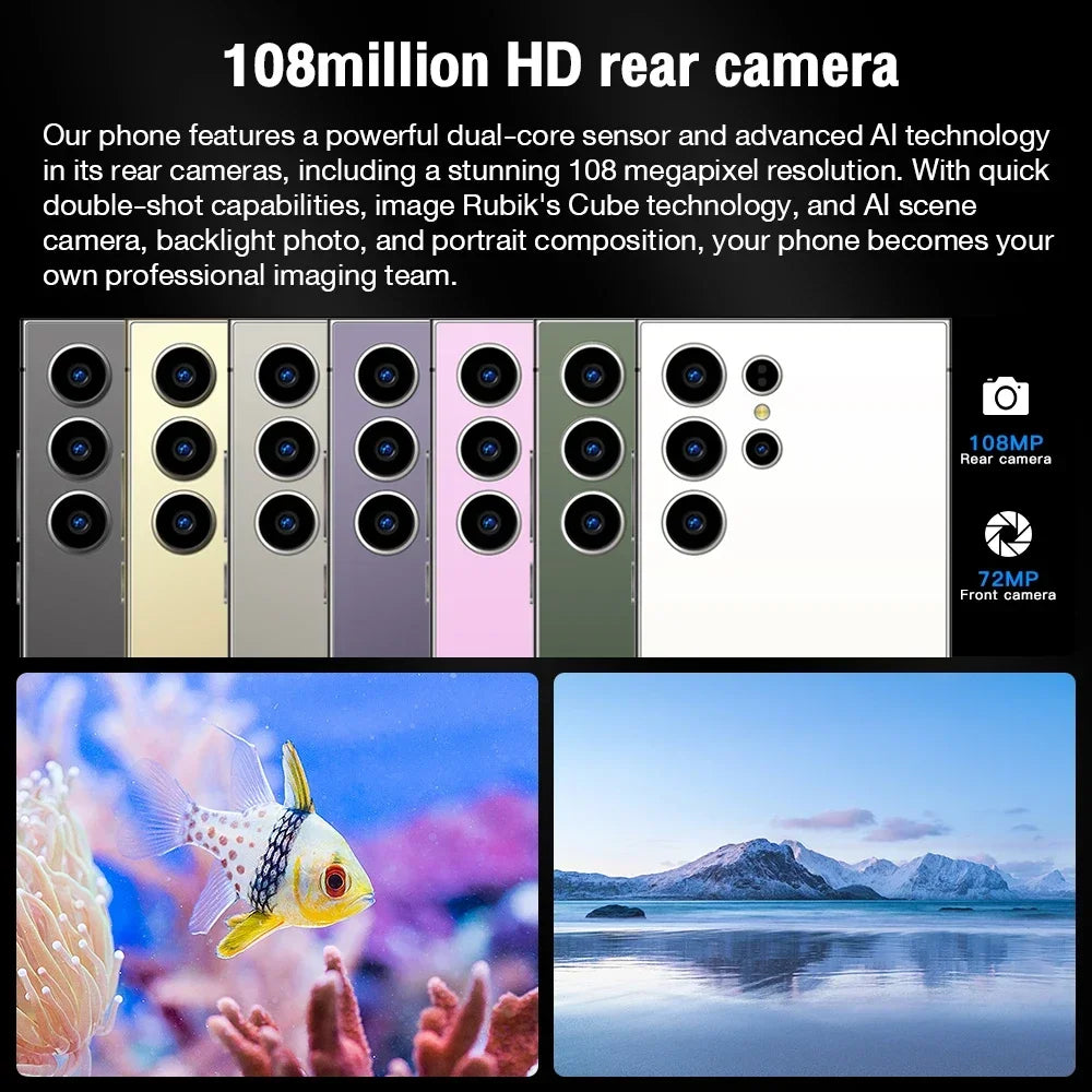 2025 New Hot S25 Ultra Original Intelligent 5g Dual Card Dual Standby Android 14 System 8000mah Battery Global Version