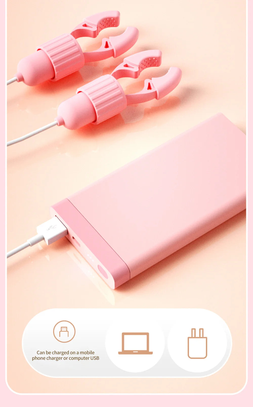Sucking Vibrating Nipple Clamp Tongue Licking Vibrator For Women Breast Massage Labia Clitoris Clip Stimulation Massager Sex Toy