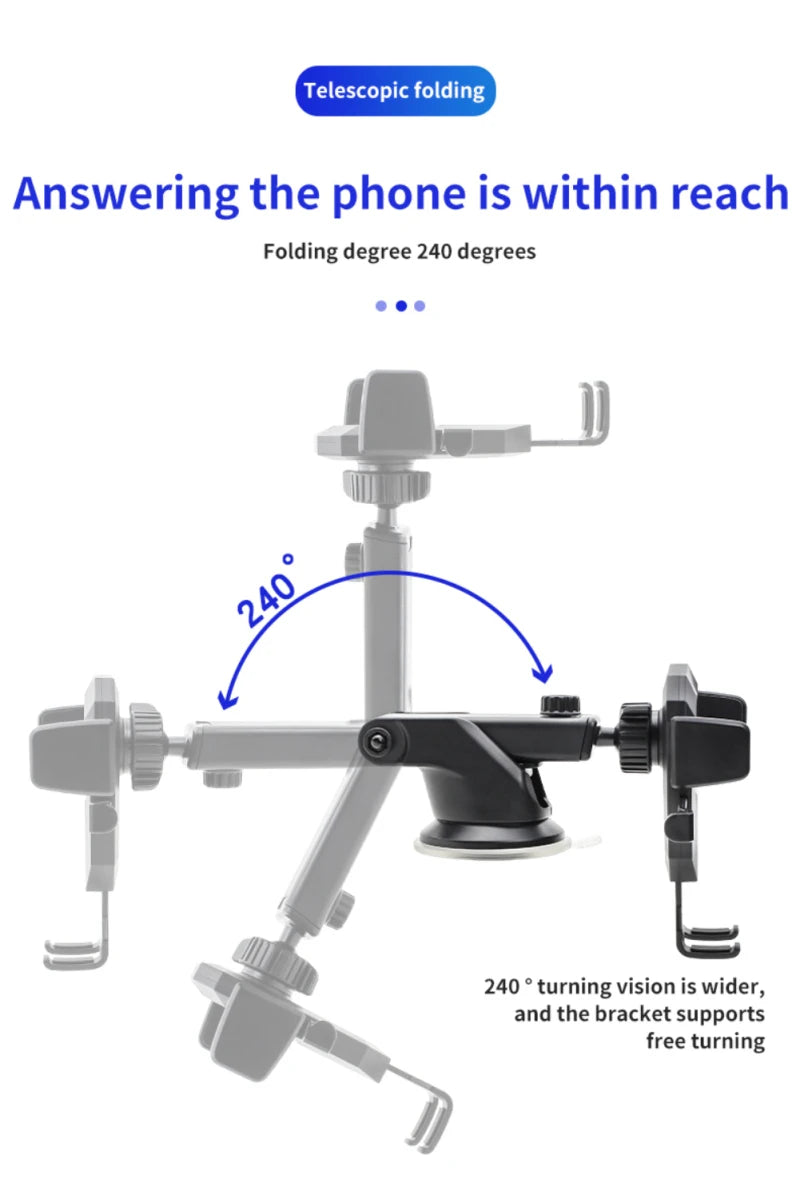 2024 Sucker Car Phone Holder Auto Mount Stand GPS Telefon Mobile Cell Support For IPhone 13 12 11 Pro Xiaomi Huawei Samsung
