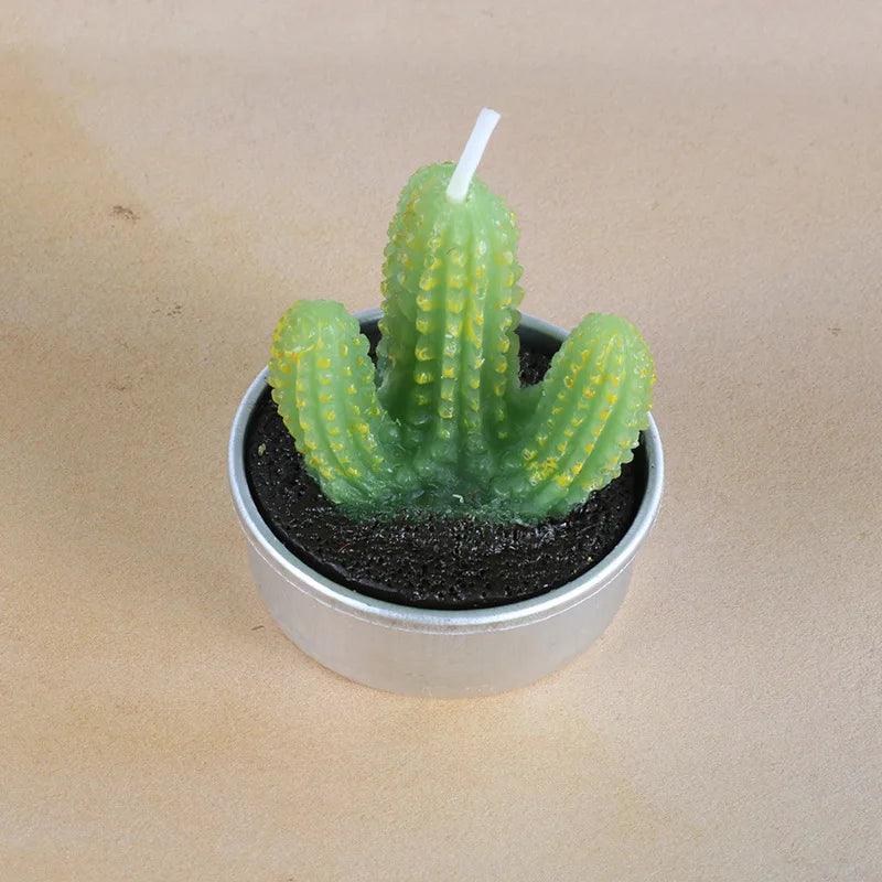 Creative Handmade Aromatherapy Candles Succulent Plants Rose Candles Cactus Home Decoration Ornaments Birthday Gift Lotus Candle