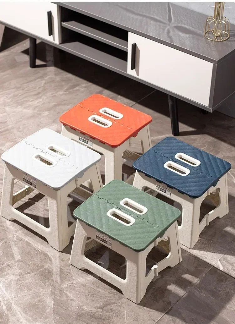 2024 Hot Netflix Thickened Folding Stool Mini Portable Outdoor Picnic Camping Chair Portable Bench Train Mat Stool Gifts