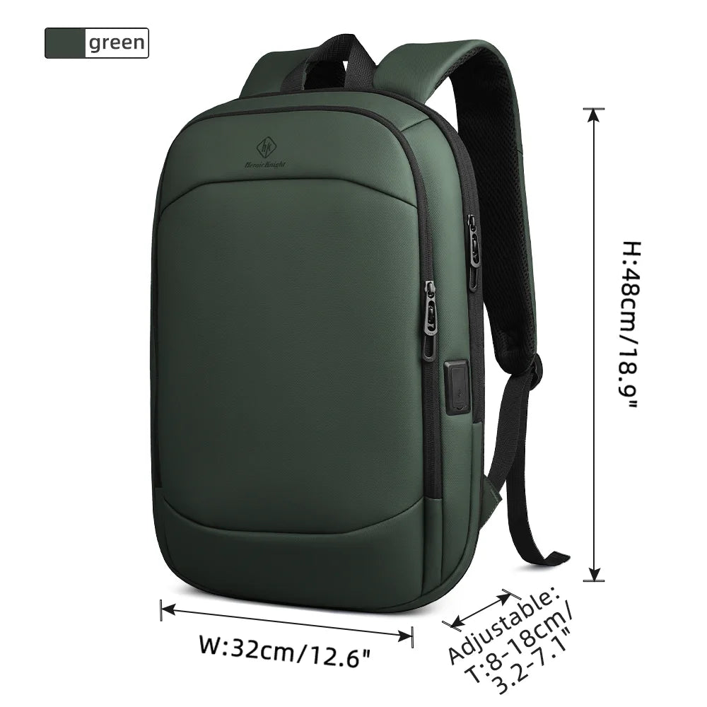 HcanKcan Men's Expandable Backpack Multifunction 17.3inch Laptop Bag Fashion Waterproof Travel Backpack Lightweight Business Bag