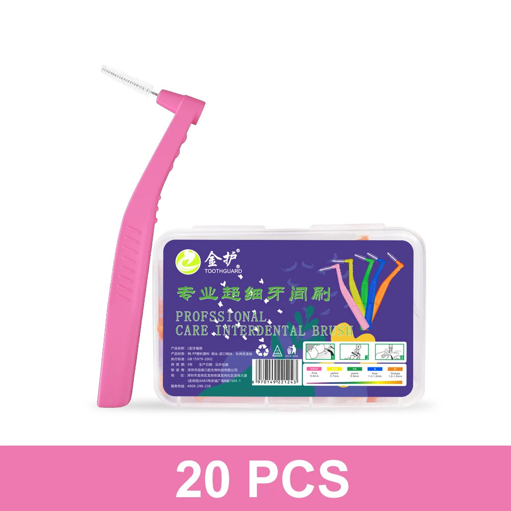 Angled Interdental Brush For Orthodontic Braces Micro Soft Brush For Dental Brackets Cleaning L Shaped Short Handle Brushes