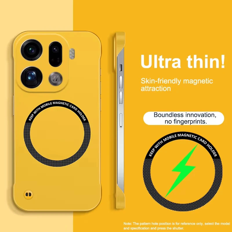 Ultra Thin Case For IPhone 17 Air 17 Pro Max Magsafe Frameless Magnetic Wireless Charging Hard PC Phone Cover