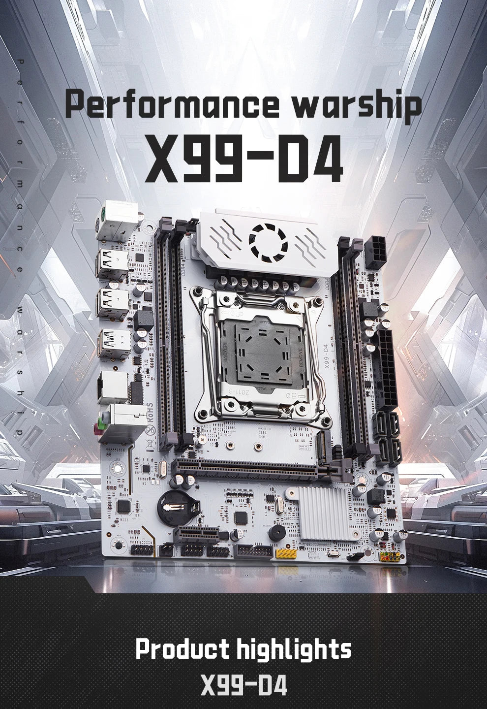 QIYIDA X99 motherboard D4 LGA 2011 3 with M.2 slot Support X99 C612chip DDR4 Memory SATA3.0 USB3.0 PCI16X