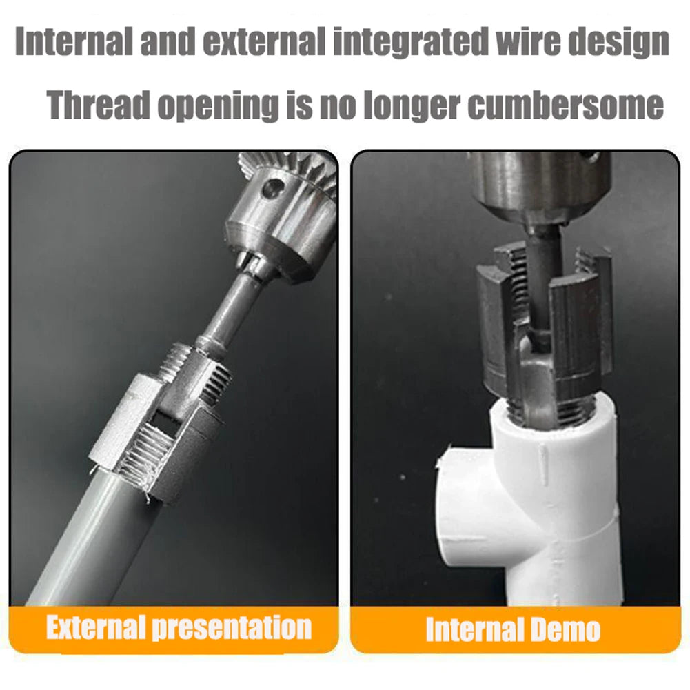 Integrated Internal and External Thread Pipe Threading Tool for 1/2-inch PPR Pipes with Taps and Dies for Thread Cutting
