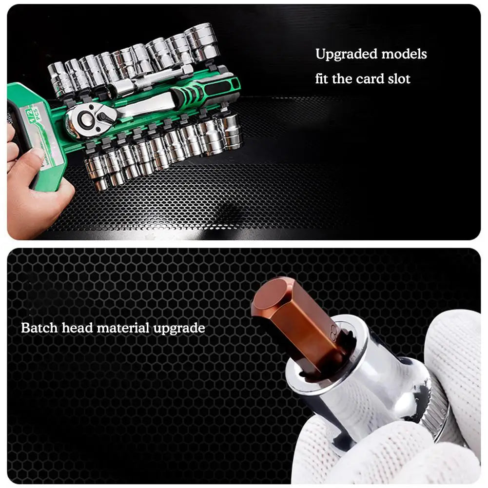 Ratchet Socket Wrench Set 1/4 3/8 1/2 Combination Motorcycle Car Repair Hand Tools Spanner Sleeves Head Auto Repairing Kit