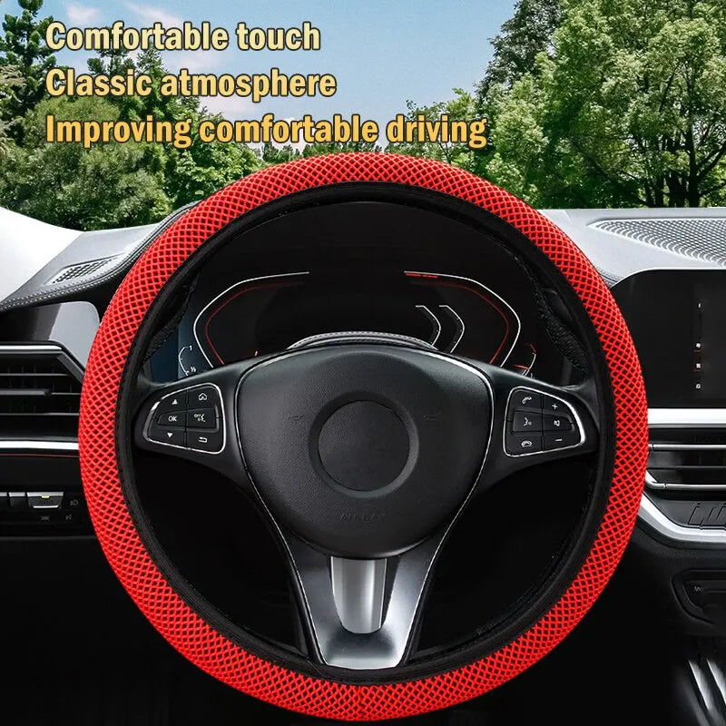 Universal Car Steering Wheel Cover Without Inner Ring Elastic For Nissan Versa Honda Civic 2008 Jimny Seat Leon Accessories