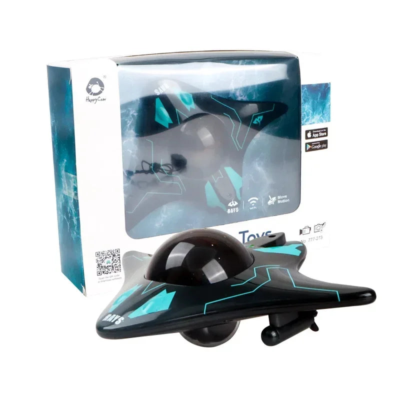 6CH RC Boat Submarine With Camera Underwater Remote Control Wifi FPV Remote Control Boats Radio Control Toys For Kids Gifts