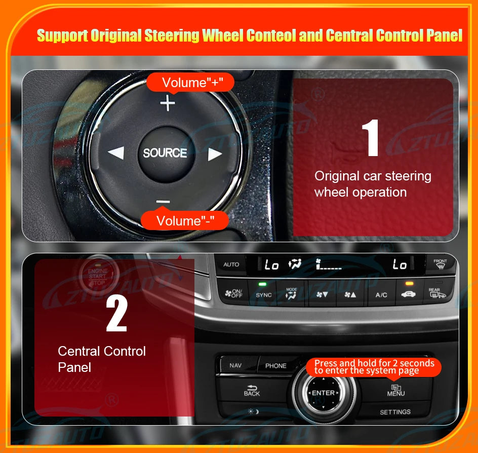 Wireless CarPlay Android Auto for Honda Accord /Odyssey Mirror Aftermarket CarPlay Upgrade Retrofit Multimedia Navigation