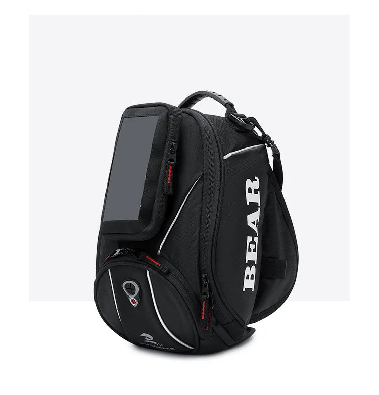 2023 New Strong Magnetic Motorcycle Tank Bags Mobile Phone Navigation Motorbike Oil Tank Bag  Bigger Window Fixed Straps