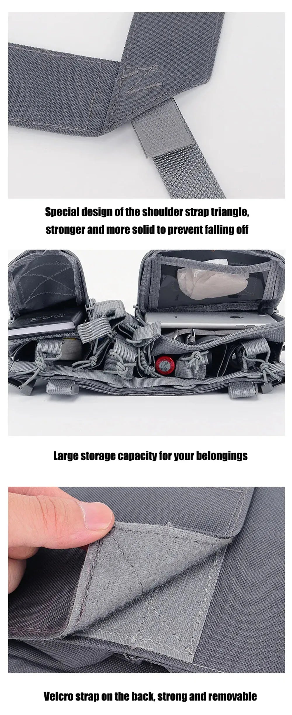 Tactical Chest Vest Rig Bag Field Training Vest Multifunctional Camouflage Strap with Multi-Pocket Outdoor Camping CS Match Pack