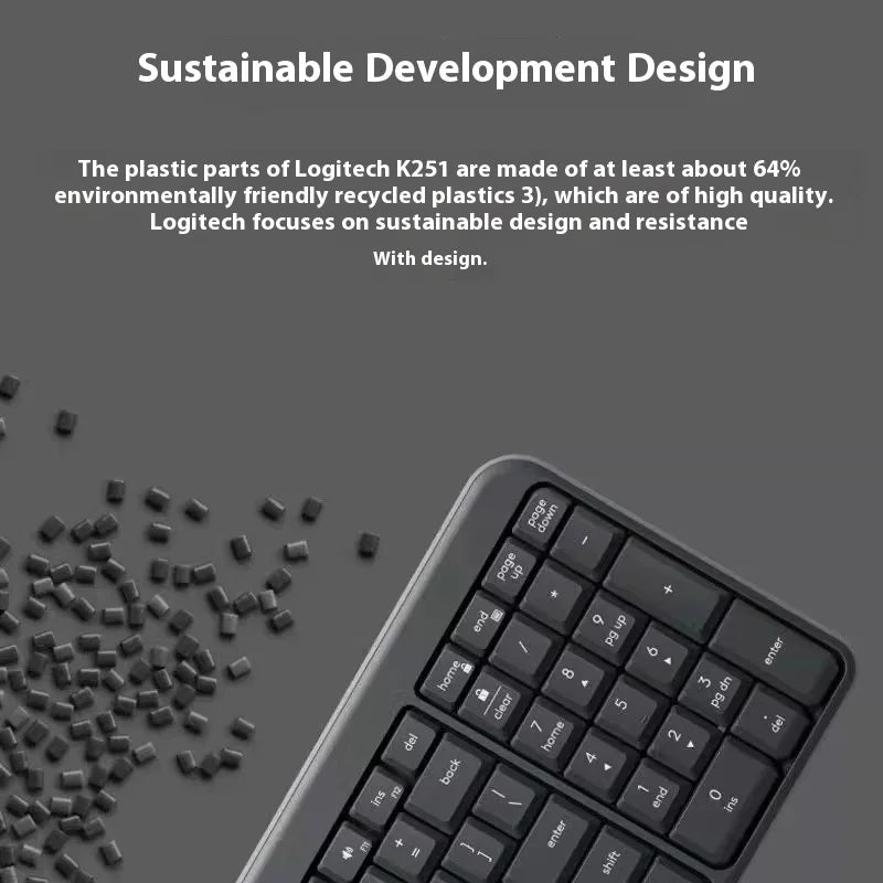 Logitech K251 Bluetooth Keyboard 99 Keys with Stand Holder, Wireless for Mac, IPhone, Android, Tablet, PC - 2025 New Release