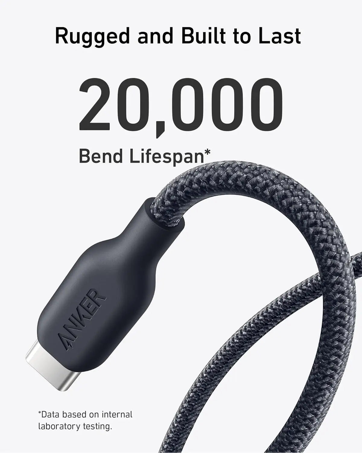 Anker USB C to C Cable (240W, 3 ft), Bio-Braided Fast Charge Cable for iPhone 15/15 Pro, MacBook Pro 2020, iPad Pro 2020