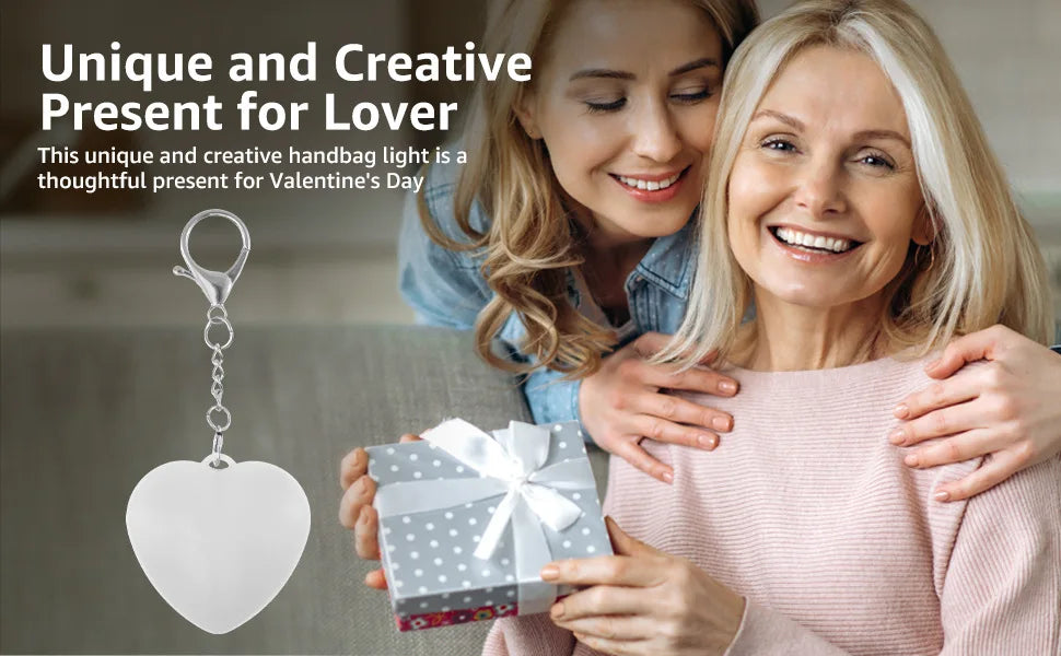 1pcs Purse Light Touch Sensitive LED White Lighting Charging Lamp Handbag with Automatic Sensor  Heart Light Gift Ideas