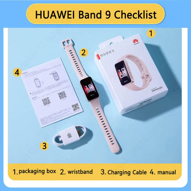 2024 New Original HUAWEI Band 9 Smart bracelet 1.47'' AMOLED Screen Heart Rate 2 Weeks Battery Life Smartband