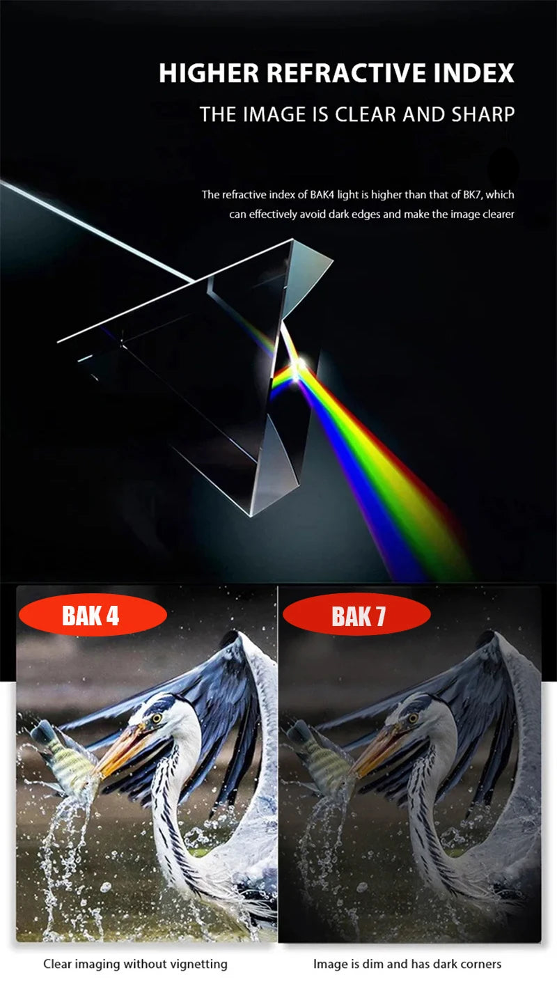 BORWOLF 15-450X60 Binoculars Telescope HD Light Night Vision Bak4 Prism Professional Zoom Powerful for Hunting Bird Watching