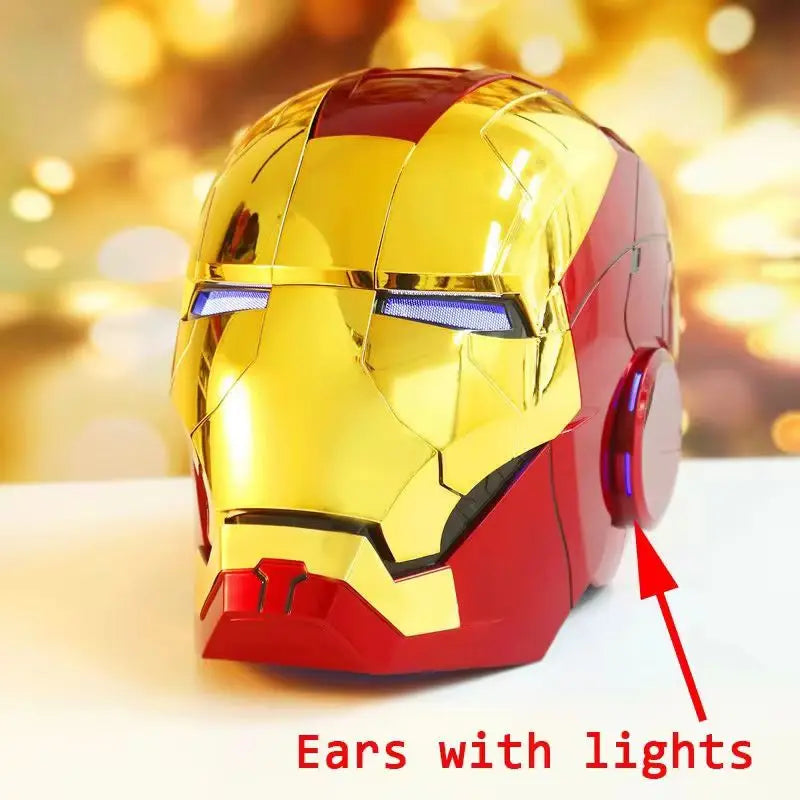Iron Man Mk5 Helmet 1:1 Scale Electric Voice Activated Wearable Mask With Automatic Opening Closing Adult Toy Gift Collectible