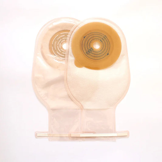 JUSTLANG Medical Ostomy Bag Ostomy Bags One-piece System Colostomy Bags Disposable Colostomy Pouch Opening With Clip Closure