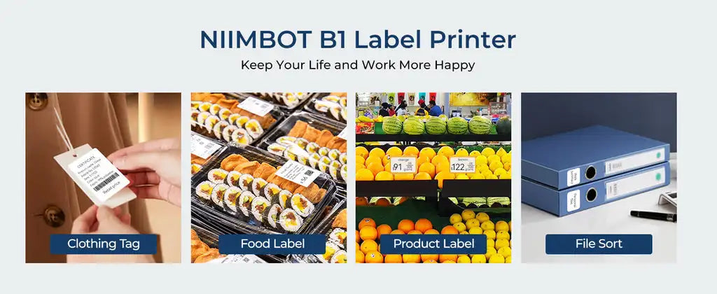 Niimbot B1 Mini Printer Portable Thermal Label Stickers Paper Printer Self Adhesive Bluetooth Mobile Sticker Label Maker Machine