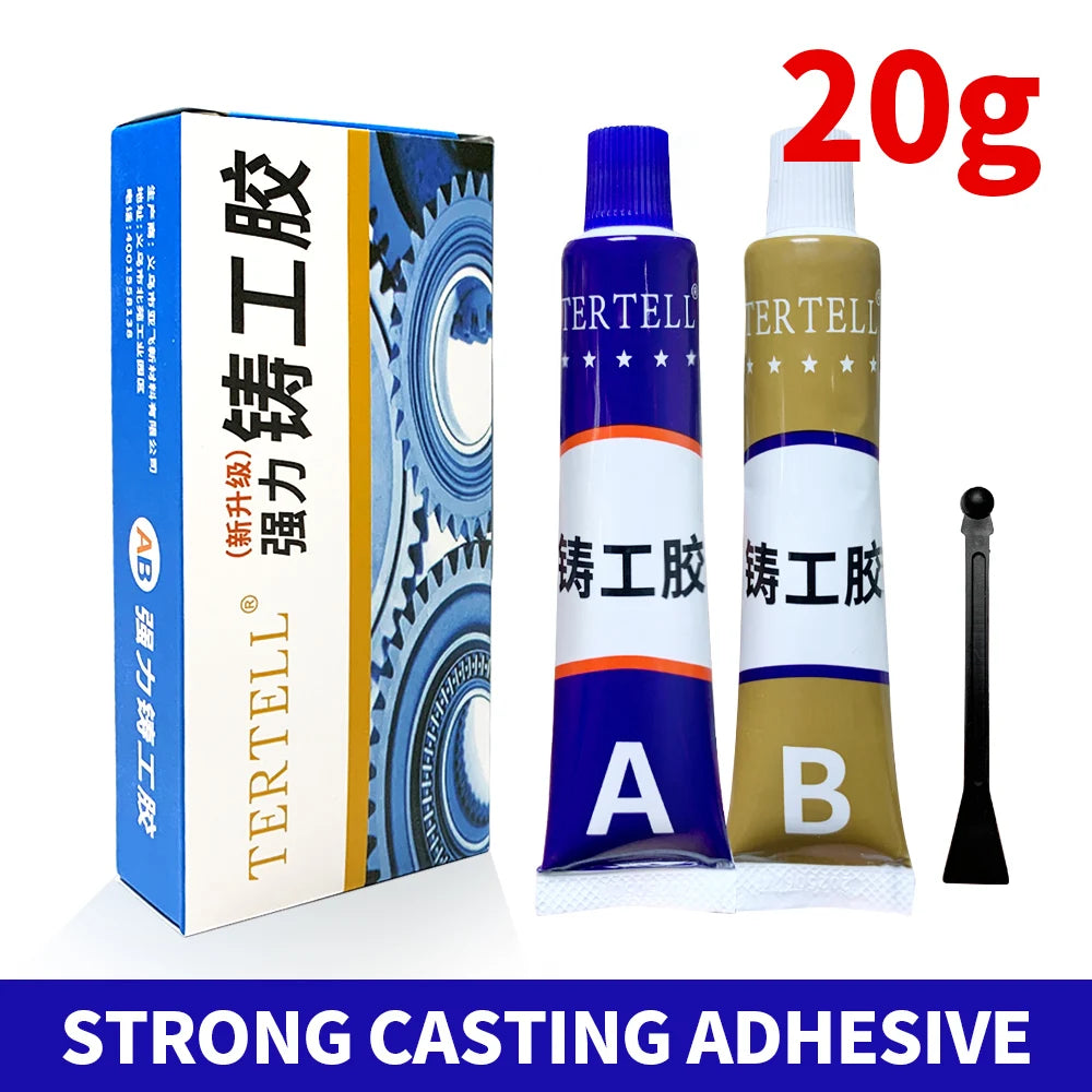 A+B Glue Casting Adhesive Industrial Repair Agent Casting Metal Cast Iron Trachoma Stomatal Crackle Welding Glue Home Accessorie